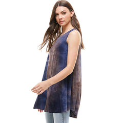 ATP-2250RS-TIE DYE A line Sleeveless Tunic | Made in USA | Azules Wholesale