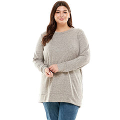 ATP-2301HCX-Plus Size Long Sleeve Pullover Sweater Tunic | Made in USA | Azules Wholesale