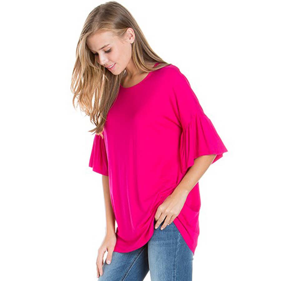 ATP-2281RS Bell-Sleeve Tunic | Made in USA | Azules Wholesale