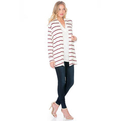 AJK-3003RS-STRIPE CASUAL CARDIGAN | Made in USA | Azules Wholesale