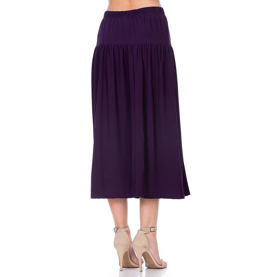 ASK-9026PS Contemporary Midi Skirt | Made in USA | Azules Wholesale