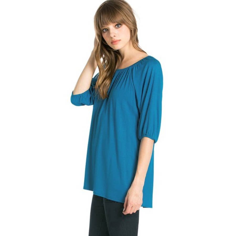 ATP-2272RS Elastic Short Sleeve Tunic | Made in USA | Azules Wholesale