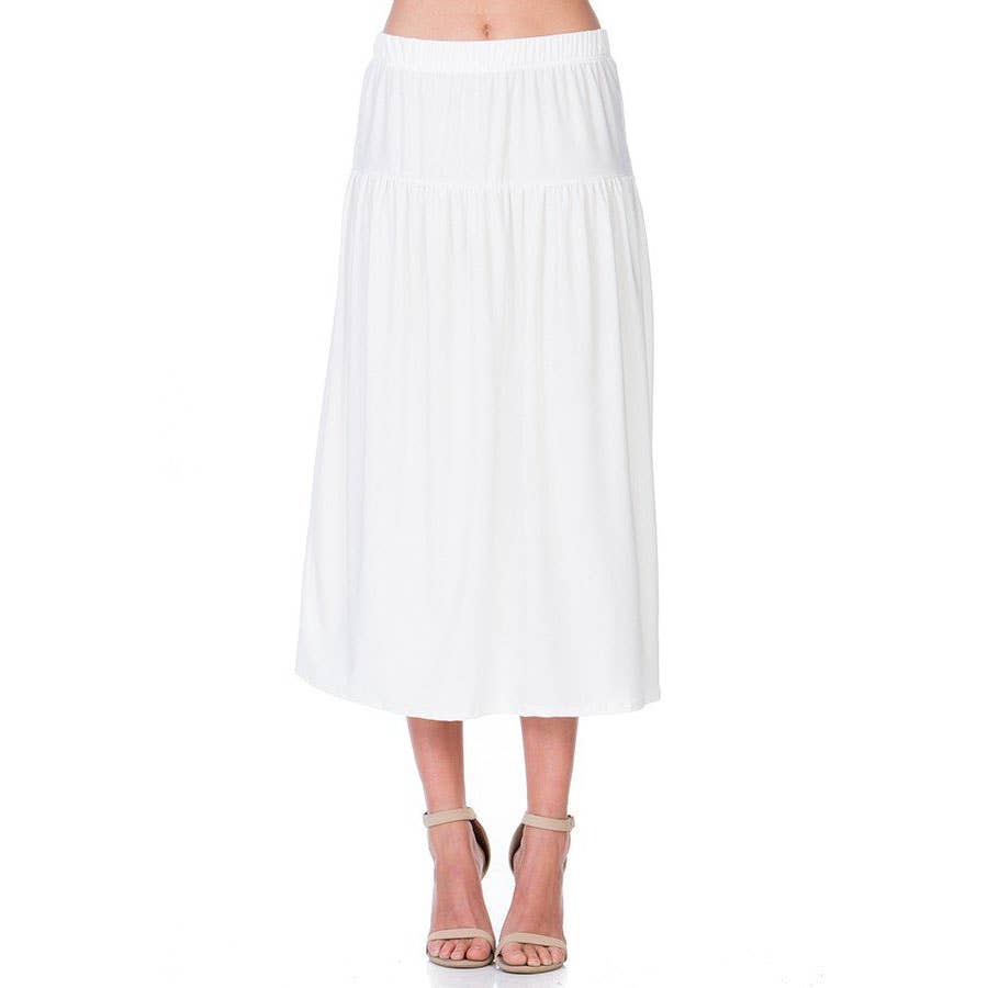 ASK-9026PS Contemporary Midi Skirt | Made in USA | Azules Wholesale