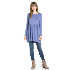 ATP-2271RS Long Sleeve Ruffle Hem Tunic | Made in USA | Azules Wholesale