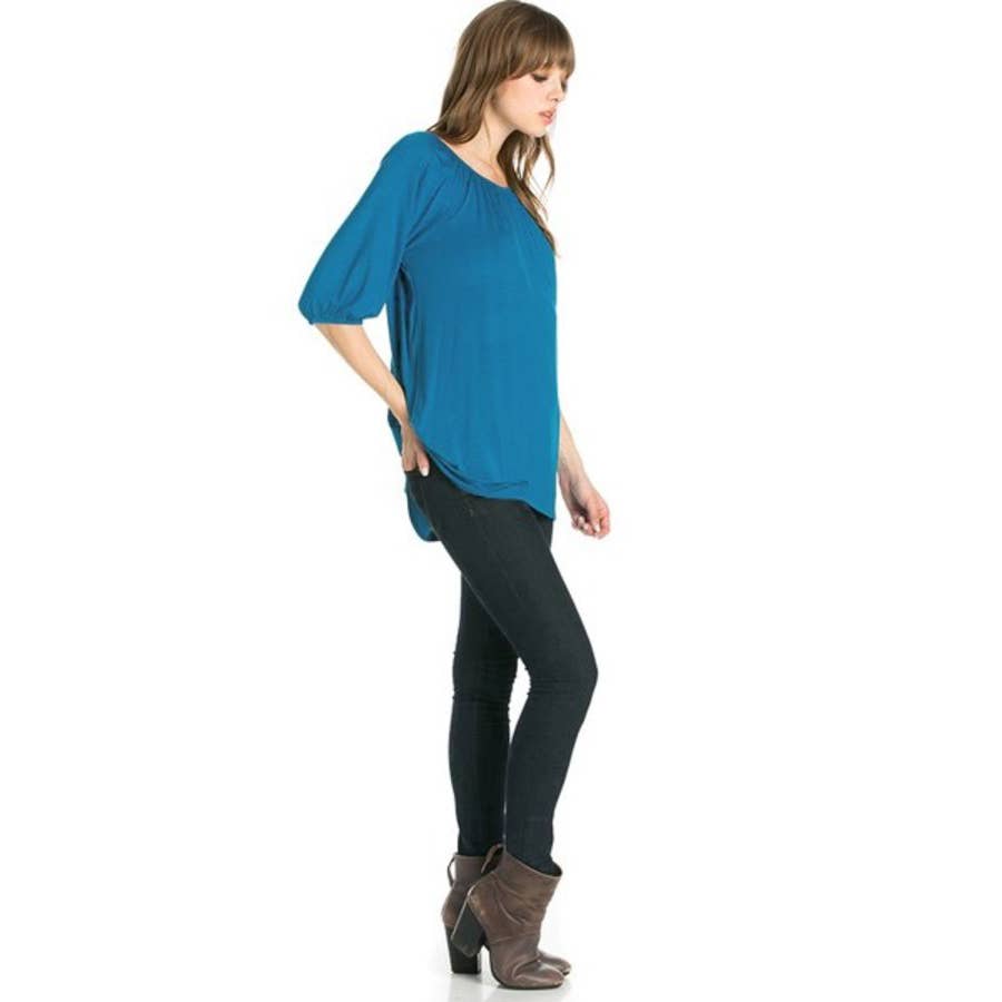 ATP-2272RS Elastic Short Sleeve Tunic | Made in USA | Azules Wholesale