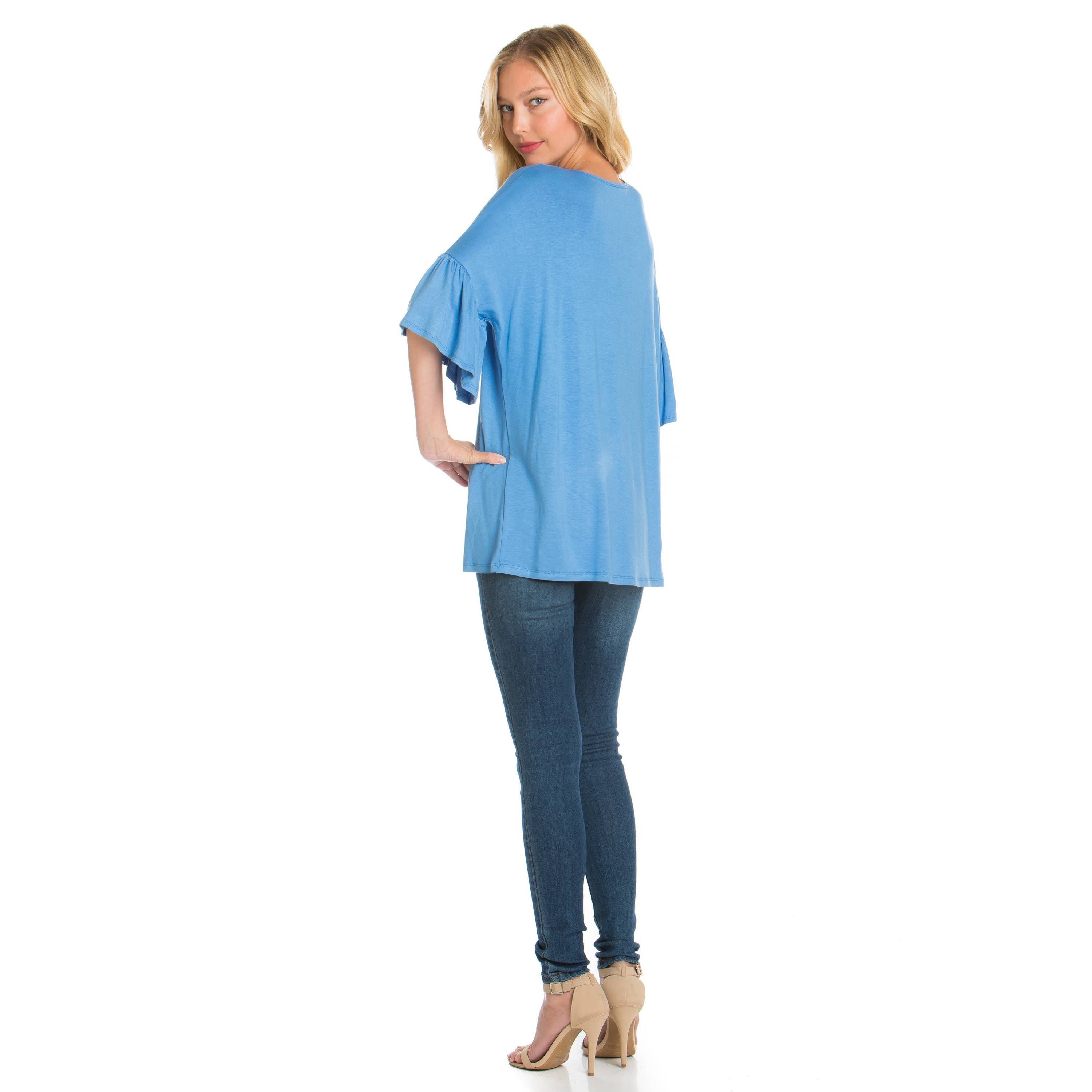 ATP-2281RS Bell-Sleeve Tunic | Made in USA | Azules Wholesale