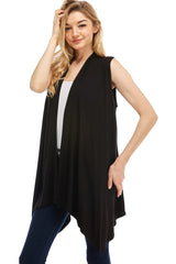 2071RS-Women's Sleeveless Open Front Cardigan-Made in the USA
