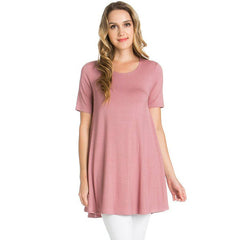 ATP-2268RS Short Sleeve A-Line Tunic | Made in USA | Azules Wholesale