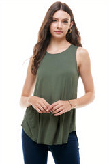 2308RS | AZULES Women's Solid Casual Sleeveless Top | Made in USA