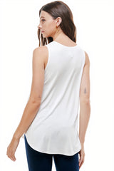 2308RS | AZULES Women's Solid Casual Sleeveless Top | Made in USA
