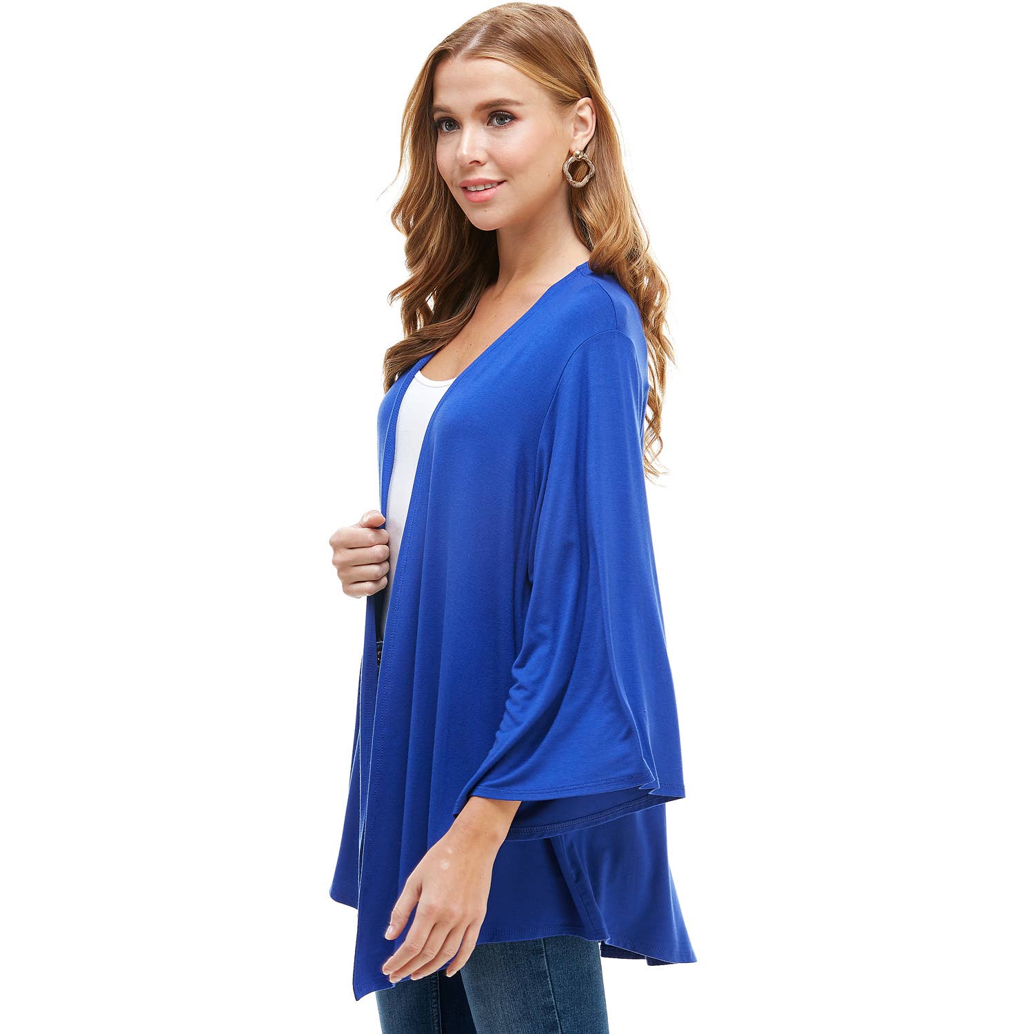 AJK-3013 Azules Super Soft Rayon Kimono Cardigan | Made in USA | Azules Wholesale