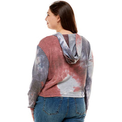 ATP-2332FTX-Plus Size Women's Hooded Long Sleeves Tie Dye to | Made in USA | Azules Wholesale