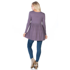 ATP-2271RS Long Sleeve Ruffle Hem Tunic | Made in USA | Azules Wholesale