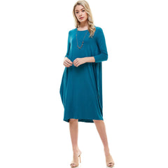 ADM-8255RS 3/4 Sleeve Midi Dress | Made in USA | Azules Wholesale