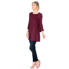 ATP-2290RS Three Quarter Bell Sleeve Tunic Top | Made in USA | Azules Wholesale