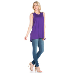 ATP-2284RS Sleeveless Back Ruffle Hem Tunic Top | Made in USA | Azules Wholesale