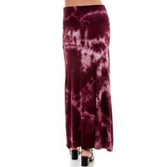 ASK-9001RS High Waisted Tie Dye Maxi Skirt | Made in USA | Azules Wholesale