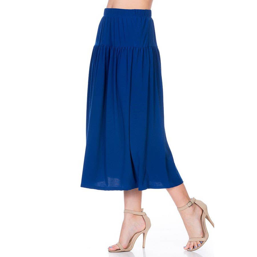 ASK-9026PS Contemporary Midi Skirt | Made in USA | Azules Wholesale