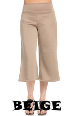 APT-1011TN-Wide Leg Capri Pants | Made in USA | Azules Wholesale
