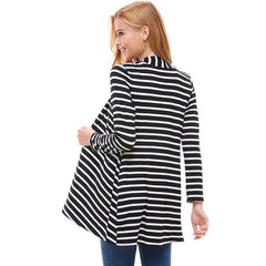 AJK-3001RS-STRIPE LONG SLEEVES CARDIGAN | Made in USA | Azules Wholesale
