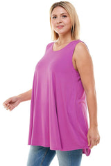 ATP-2250RSX Plus Size A line Sleeveless Tunic | Made in USA | Azules Wholesale