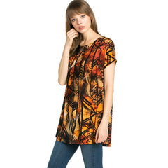 ATP-2277PS-Basic Cap Sleeve Tunic TOP | Made in USA | Azules Wholesale