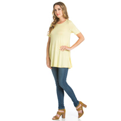 ATP-2268RS Short Sleeve A-Line Tunic | Made in USA | Azules Wholesale