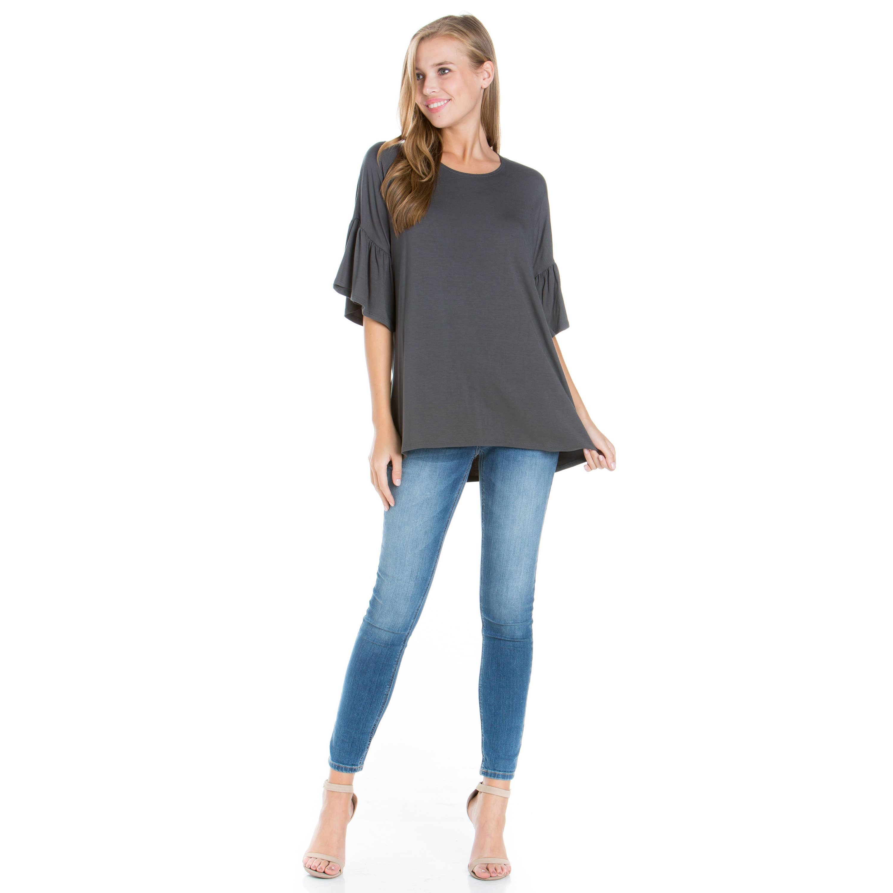 ATP-2281RS Bell-Sleeve Tunic | Made in USA | Azules Wholesale