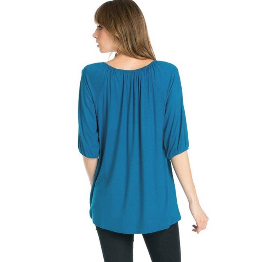 ATP-2272RS Elastic Short Sleeve Tunic | Made in USA | Azules Wholesale