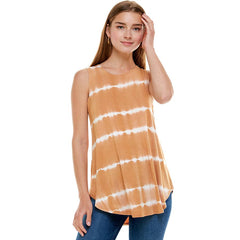 ATP-2308RS-TIE DYE SLEEVELESS TOP | Made in USA | Azules Wholesale