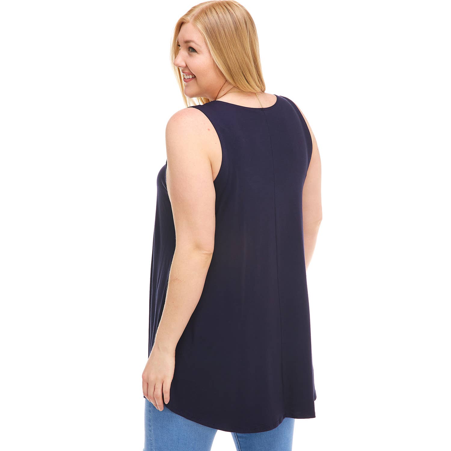 ATP-2250RSX Plus Size A line Sleeveless Tunic | Made in USA | Azules Wholesale