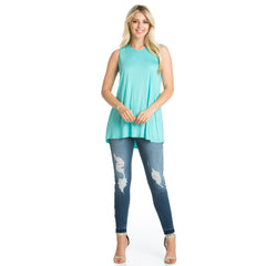 ATP-2284RS Sleeveless Back Ruffle Hem Tunic Top | Made in USA | Azules Wholesale