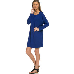 ADS-8225RS Long Sleeve Above The Knee Loose Fit Tunic Dress | Made in USA | Azules Wholesale