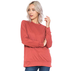 ATP-2323FT-Women's Solid Boy Friend Fit Tunic | Made in USA | Azules Wholesale