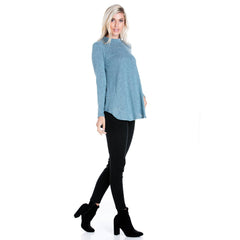 ATP-2289HC Mock Neck Long Sleeve Knit Tunic | Made in USA | Azules Wholesale