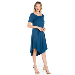 ADS-8262RS Modern Knee-Length Solid Dress | Made in USA | Azules Wholesale