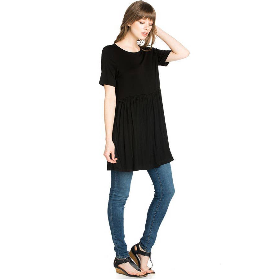 ATP-2280RS Baby Doll Short Sleeve Tunic Top | Made in USA | Azules Wholesale