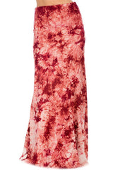 ASK-9001RS High Waisted Tie Dye Maxi Skirt