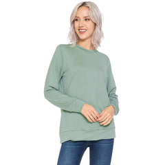 ATP-2323FT-Women's Solid Boy Friend Fit Tunic | Made in USA | Azules Wholesale