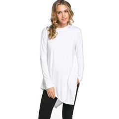 ATP-2262RS Asymmetric Crew Neck Long Sleeve Tunic | Made in USA | Azules Wholesale