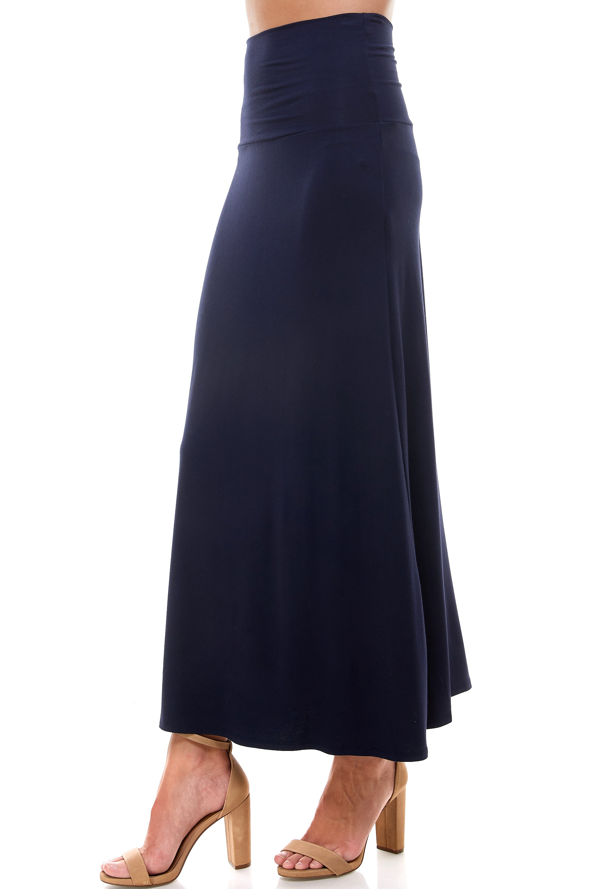 9001RS-Long Maxi Skirt Solid | Made in USA | Azules Wholesale