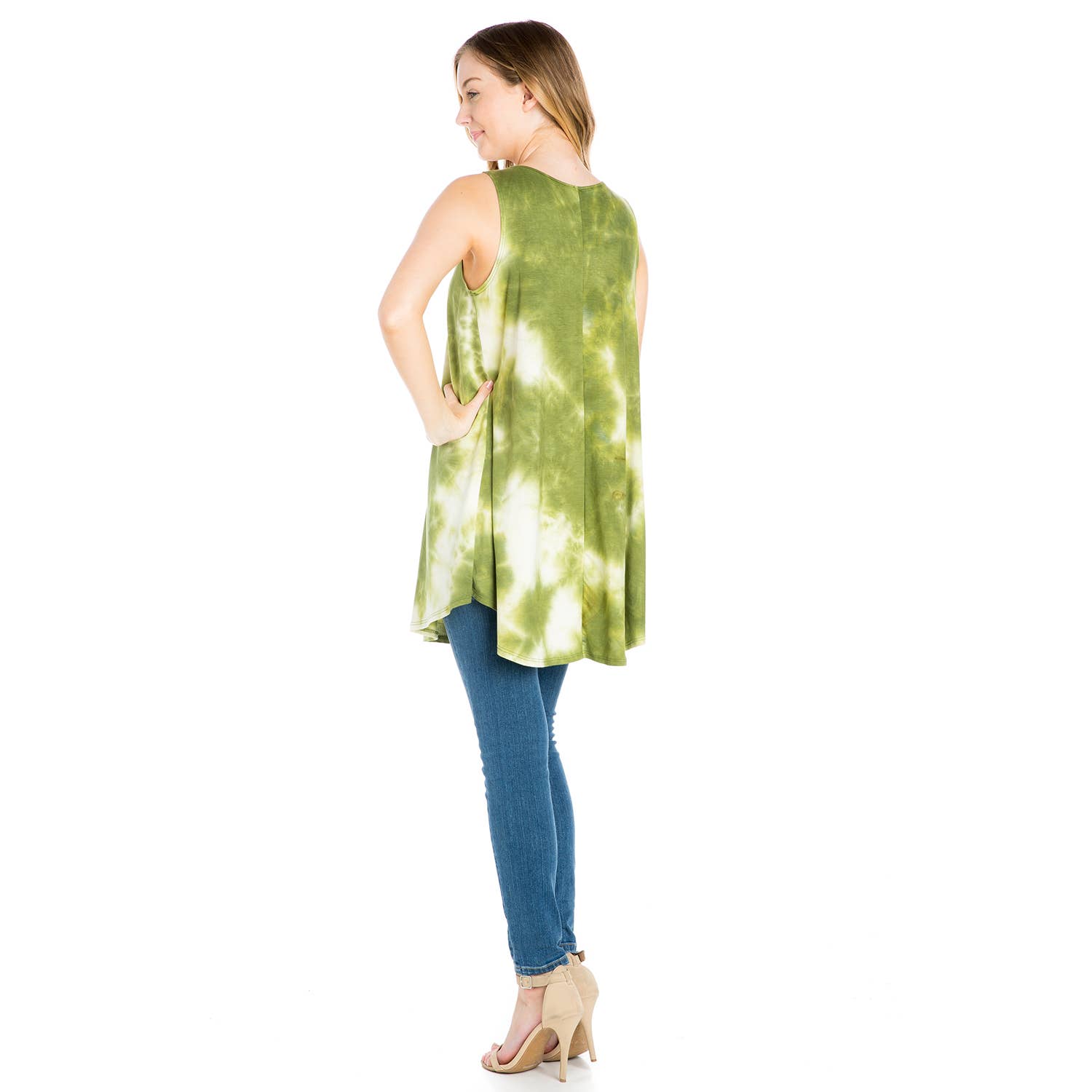ATP-2250RS-TIE DYE A line Sleeveless Tunic | Made in USA | Azules Wholesale