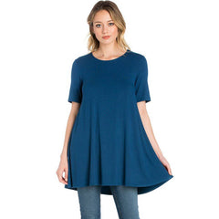 ATP-2268RS Short Sleeve A-Line Tunic | Made in USA | Azules Wholesale