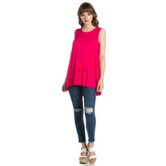 ATP-2284RS Sleeveless Back Ruffle Hem Tunic Top | Made in USA | Azules Wholesale