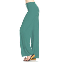 APT-1009PS-PALAZZO-Solid Office Palazzos Pants | Made in USA | Azules Wholesale