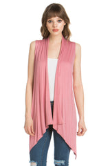 2071RS-Women's Sleeveless Open Front Cardigan | Made in USA | Azules Wholesale