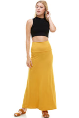 9001RS-Long Maxi Skirt Solid | Made in USA | Azules Wholesale