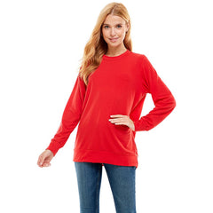 ATP-2323FT-Women's Solid Boy Friend Fit Tunic | Made in USA | Azules Wholesale