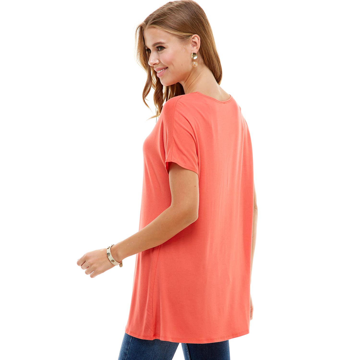 ATP-2277RS Basic Cap Sleeve Tunic | Made in USA | Azules Wholesale