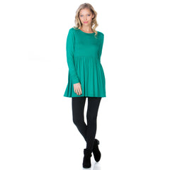 ATP-2271RS Long Sleeve Ruffle Hem Tunic | Made in USA | Azules Wholesale